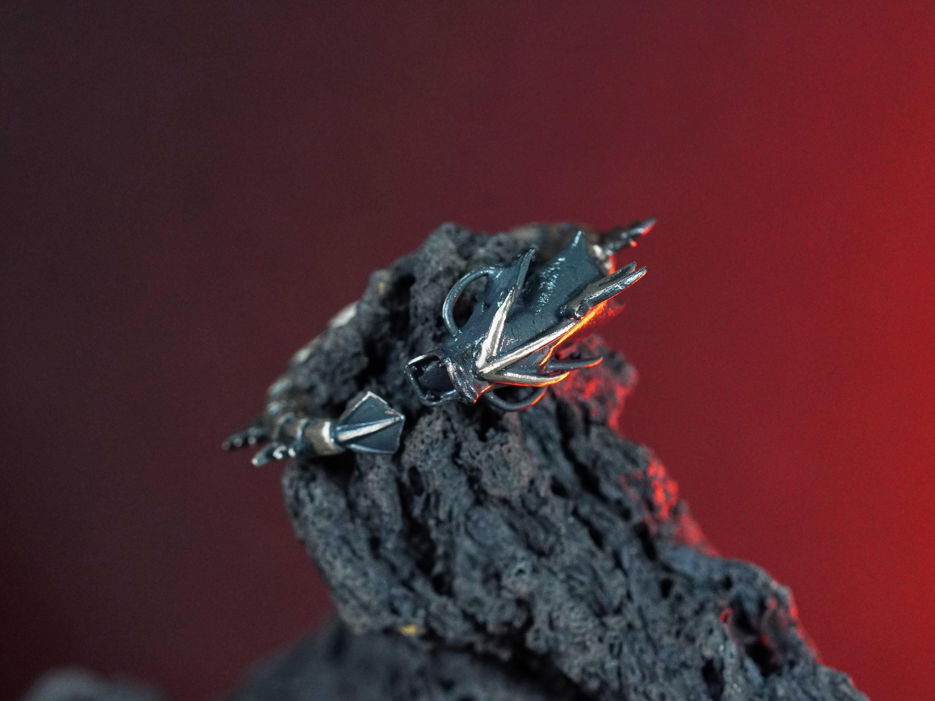 EXCLUSIVE Fanmade Po.kemon Gyarados Custom Ring,Handmade 950Silver Gyarados Ring, Unique Pokemon Jewelry Gift for Gyarados and Magikarp Fans