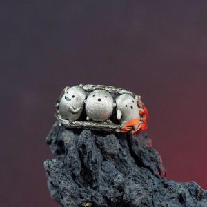 EXCLUSIVE Fanmade The Boy and the Heron-Inspired Warawara Ring, Custom 950 Silver Ring for Warawara Fans