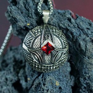 PREMIUM Fanmade Unflinching Protector Amulet Silver 950 Pendant Necklace BG3, Baldur's Gate 3 Handmade Silver Amulet