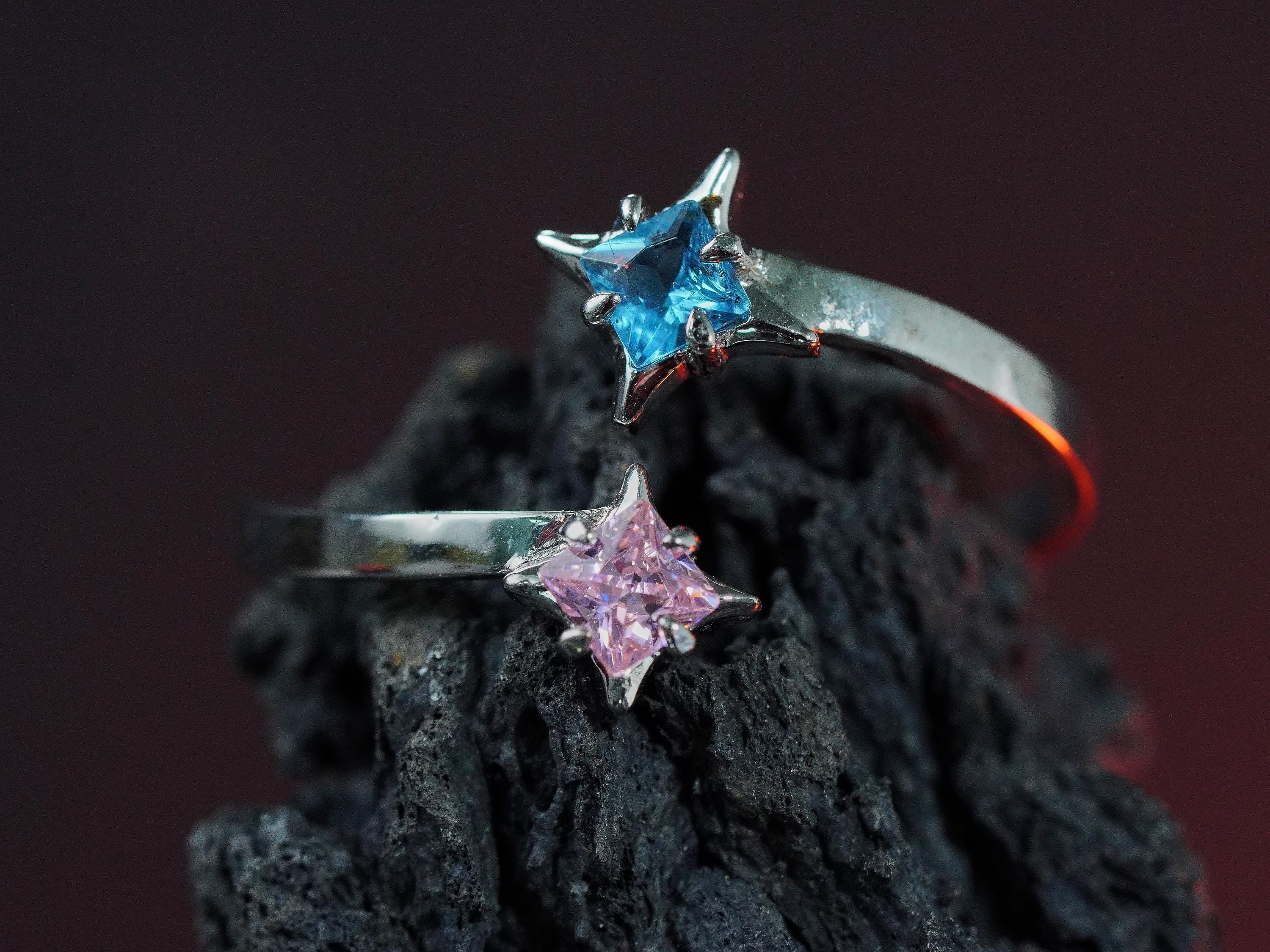 EXCLUSIVE Fanmade Anime Manga Jewelry, Your Name Pattern Custom Ring Handmade Sterling Silver Men Signet Ring,Anime Symbol Signet Ring