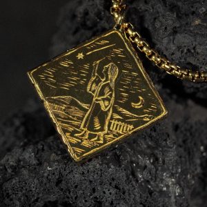 LIMITED Elden Ring Stargazing Girl Starscourge Pendant Necklace, Handmade Silver 950 Jewelry, Fanmade Talisman for Collectors & Gamers