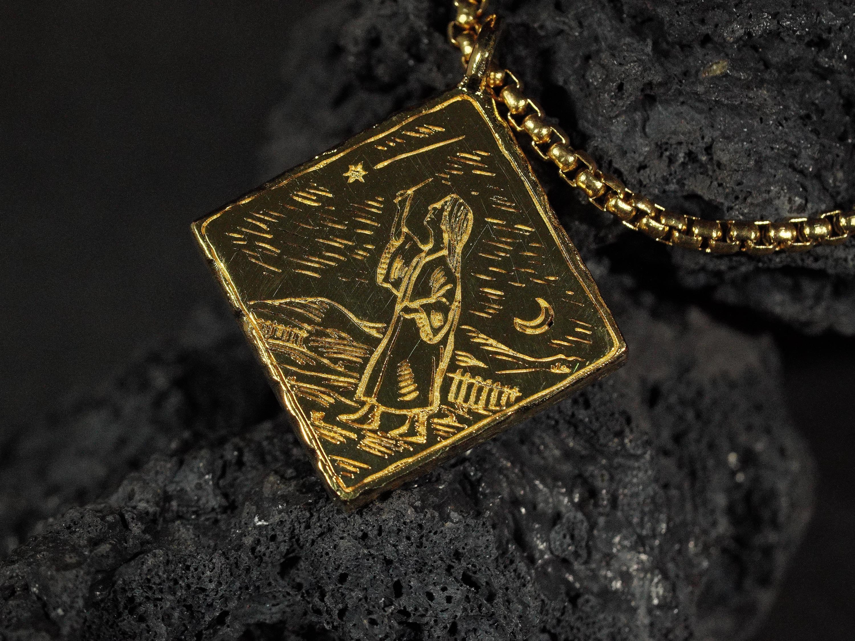 LIMITED Elden Ring Stargazing Girl Starscourge Pendant Necklace, Handmade Silver 950 Jewelry, Fanmade Talisman for Collectors & Gamers