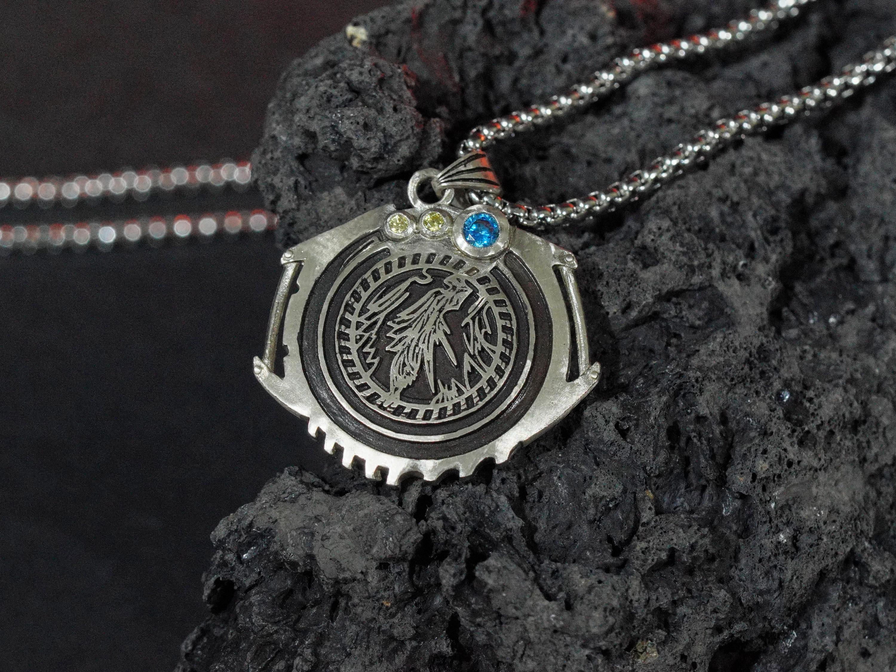 EXCLUSIVE Handmade Final Fantasy VII Rebirth Sephiroth Necklace, Silver 950 FF7R Fan Jewelry, Gift for Final Fantasy & Sephiroth Lovers