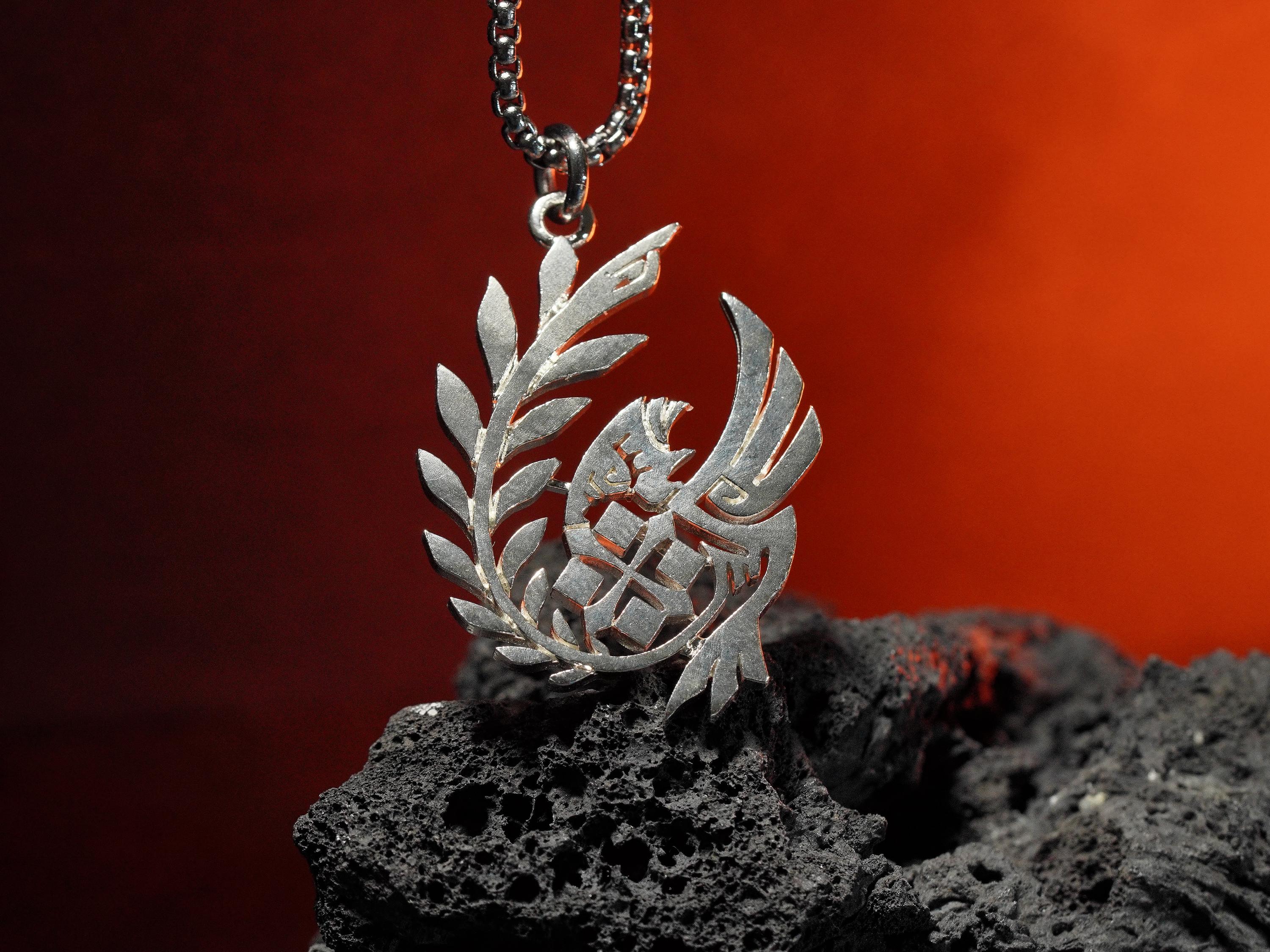 LIMITED Handmade Monster Hunter Wilds Logo Necklace, 950 Silver Pendant for Hunters & Collectors, Unique Monster Hunter Jewelry Gift