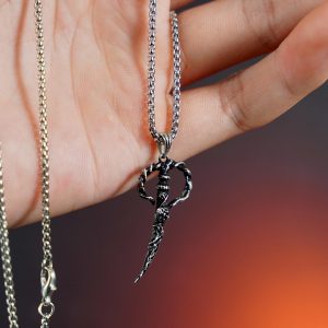 EXCLUSIVE - Bla.de Of Merc.y - Eld.en Ring Fanmade, Handmade 950 Silver Pendant, Inspired by Eld.en Ring Talisman Items and Characters