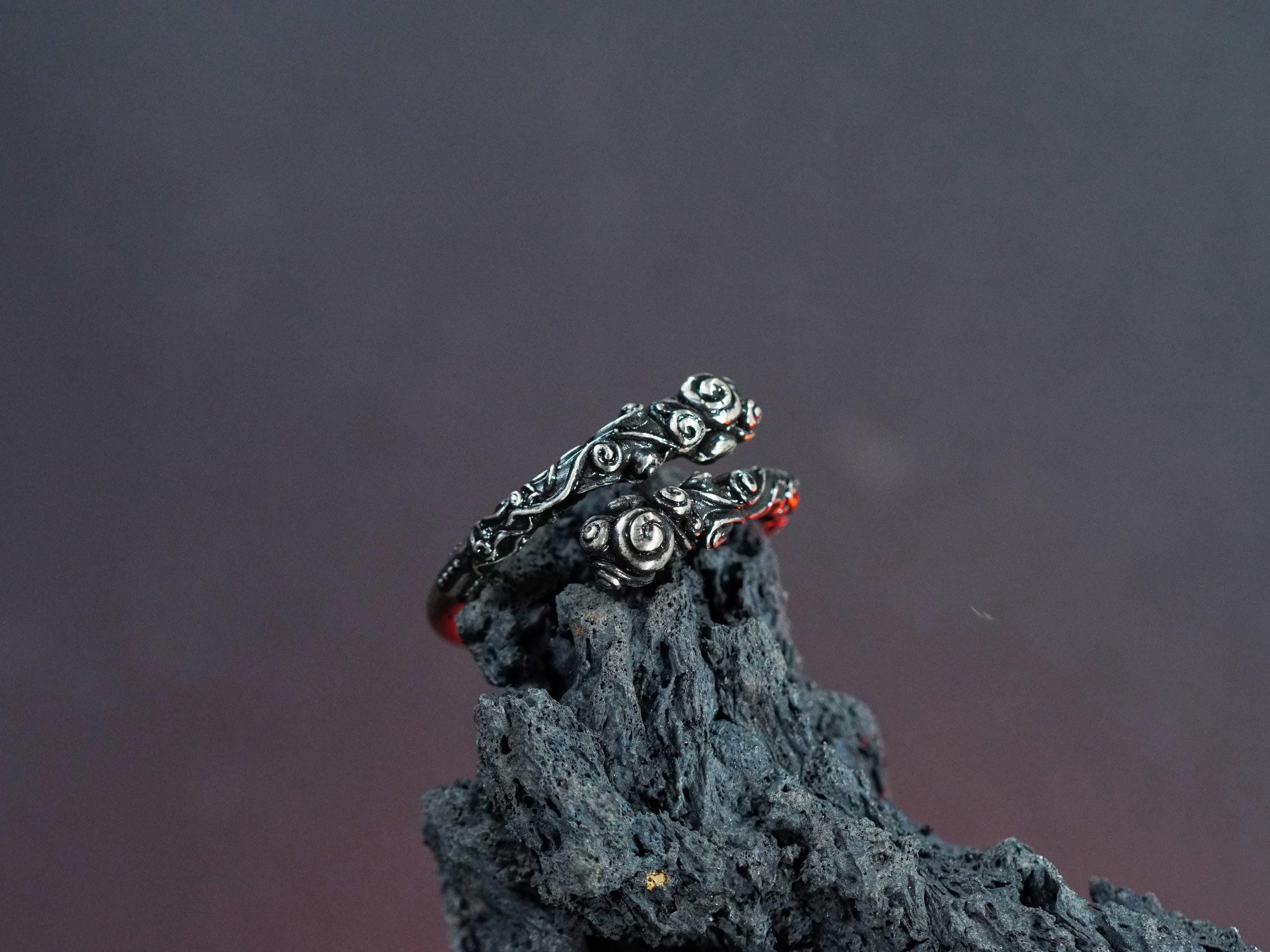 EXCLUSIVE Fanmade Black Myth Wukong Bar Custom Ring, Handmade Silver 950 Monkey King Jewelry, Perfect Signet Ring for Wukong Fans