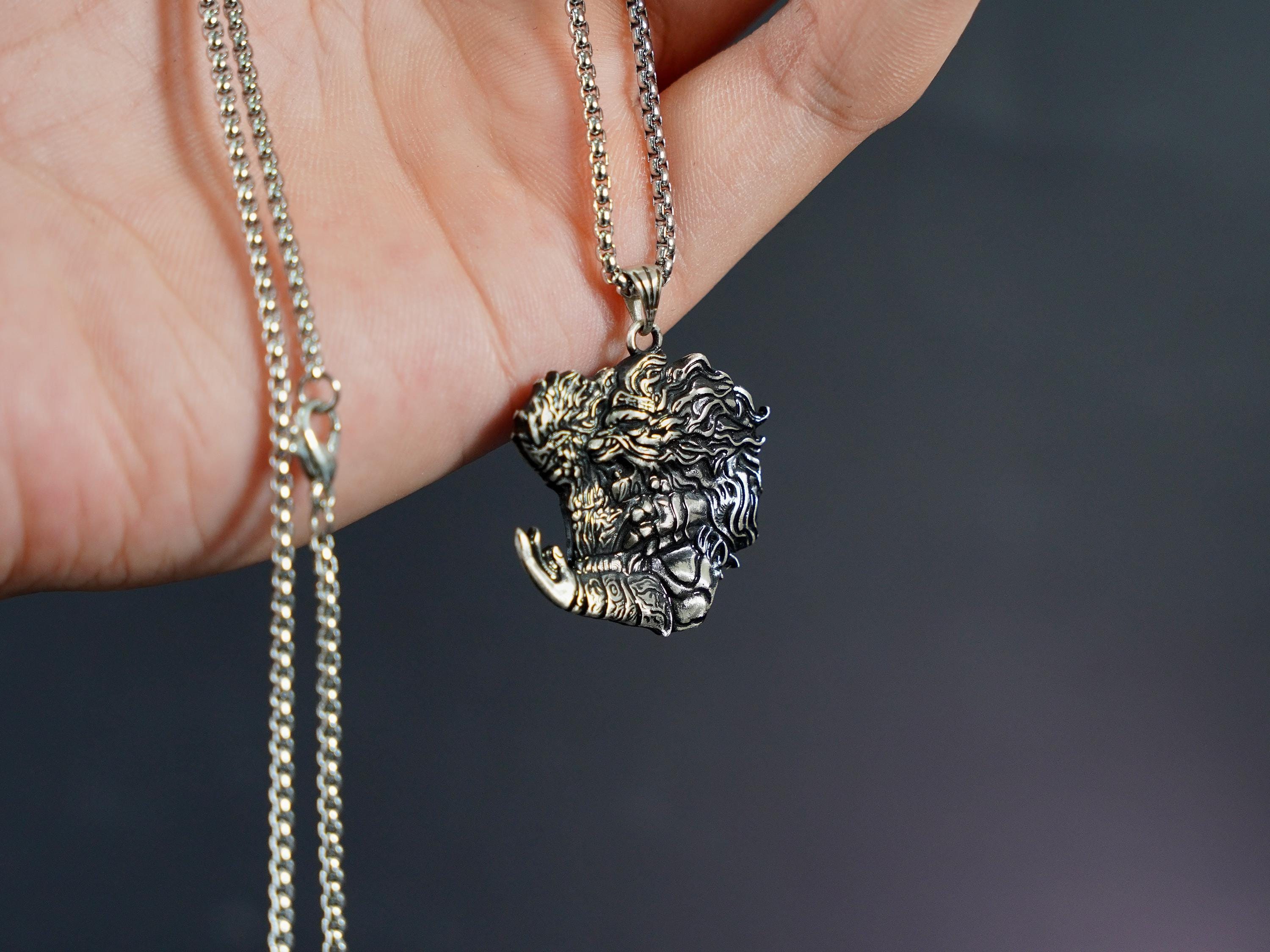Exclusive Handmade El.den - G.odfrey Icon Necklace, Silver 950 Pendant Inspired by Radagon, Godfrey, Malenia, and the Erdtree