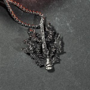 EXCLUSIVE El.den R.otten W.inged S.word Handmade INSIGNIA Necklace,Silver 950 Pendant Inspired by Radagon, Godfrey, Malenia, and the Erdtree