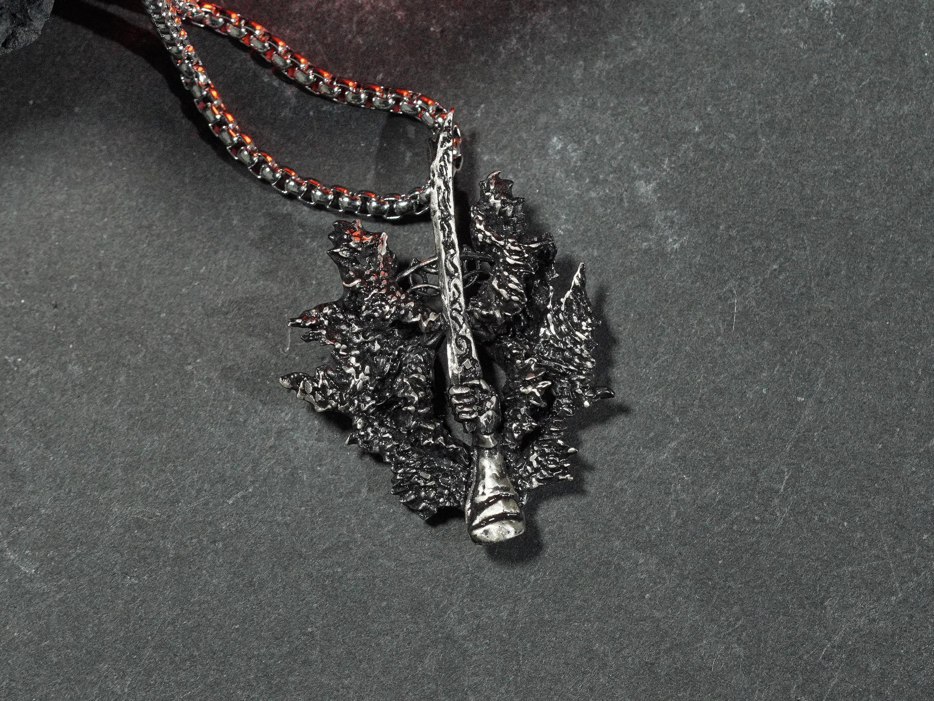 EXCLUSIVE El.den R.otten W.inged S.word Handmade INSIGNIA Necklace,Silver 950 Pendant Inspired by Radagon, Godfrey, Malenia, and the Erdtree
