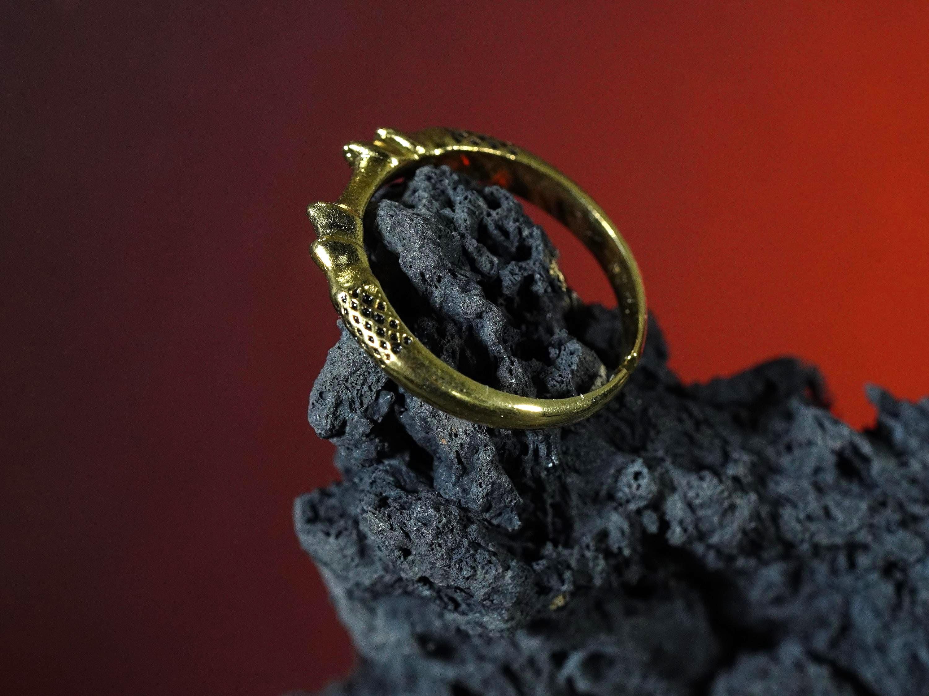 EXCLUSIVE Custom Elden Ring Spectral Steed Whistle Ring, 14k Gold Plated Handmade Fantasy Jewelry for Collectors & Cosplayers