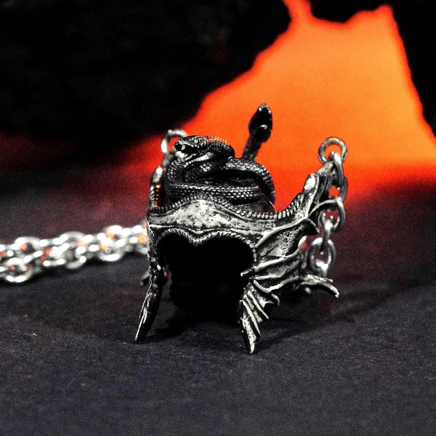EXCLUSIVE Messmer The Impaler Helmet Necklace, Silver 950 Pendant Inspired by Elden Ring, Gift for Gamers